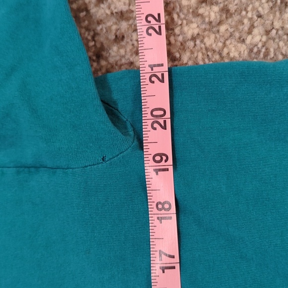 Teal Graphic T-Shirt with Hummingbird and Flowers - Picture 5 of 11